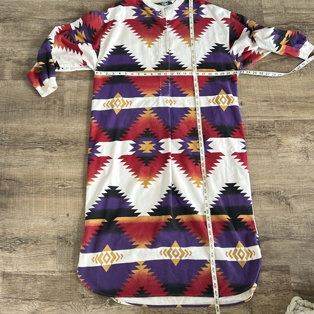 Vintage Woolrich Navajo Aztec Pajamas Dress M - Picture 4 of 7